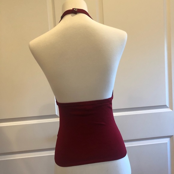 CLUB MONACO red stretchy halter top - Picture 5 of 5